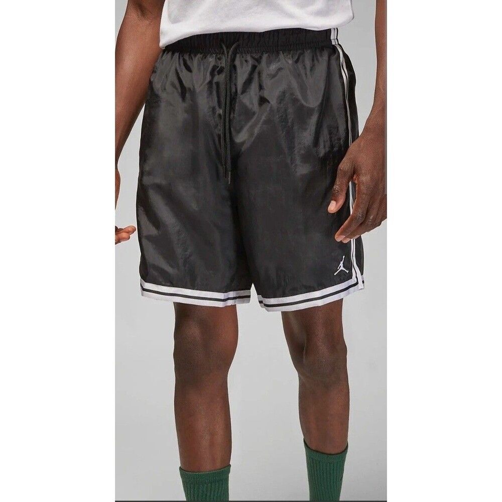 Jordan Vintage Rare Club Woven Track Shorts Nylon Shiny Black Large - Picture 2 of 11